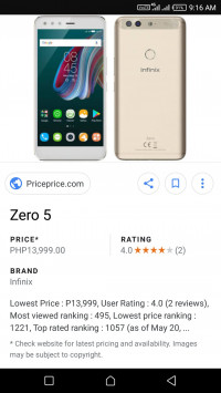 Infinix  Infinix zero 5
