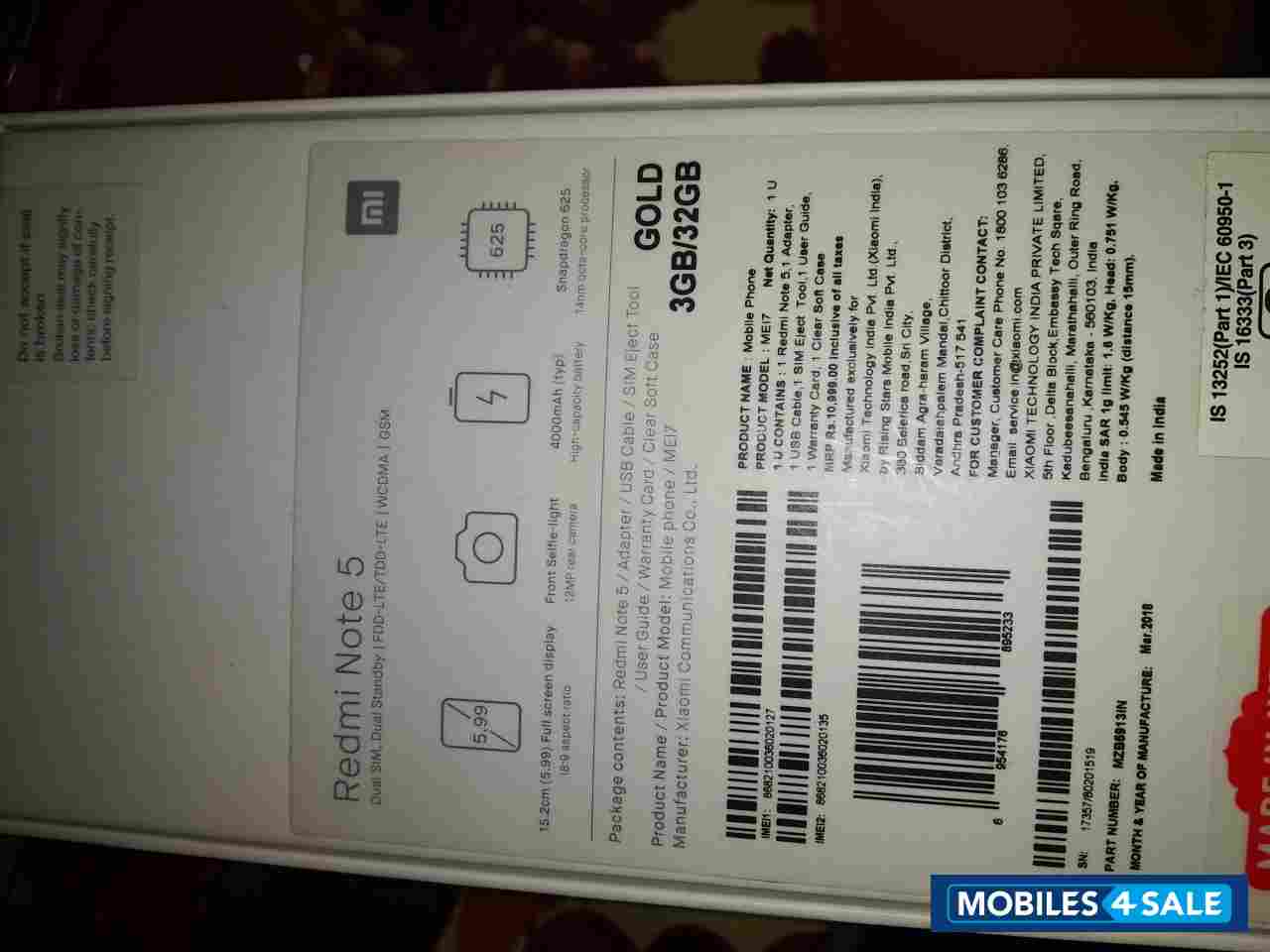 Xiaomi  Redimi note 5