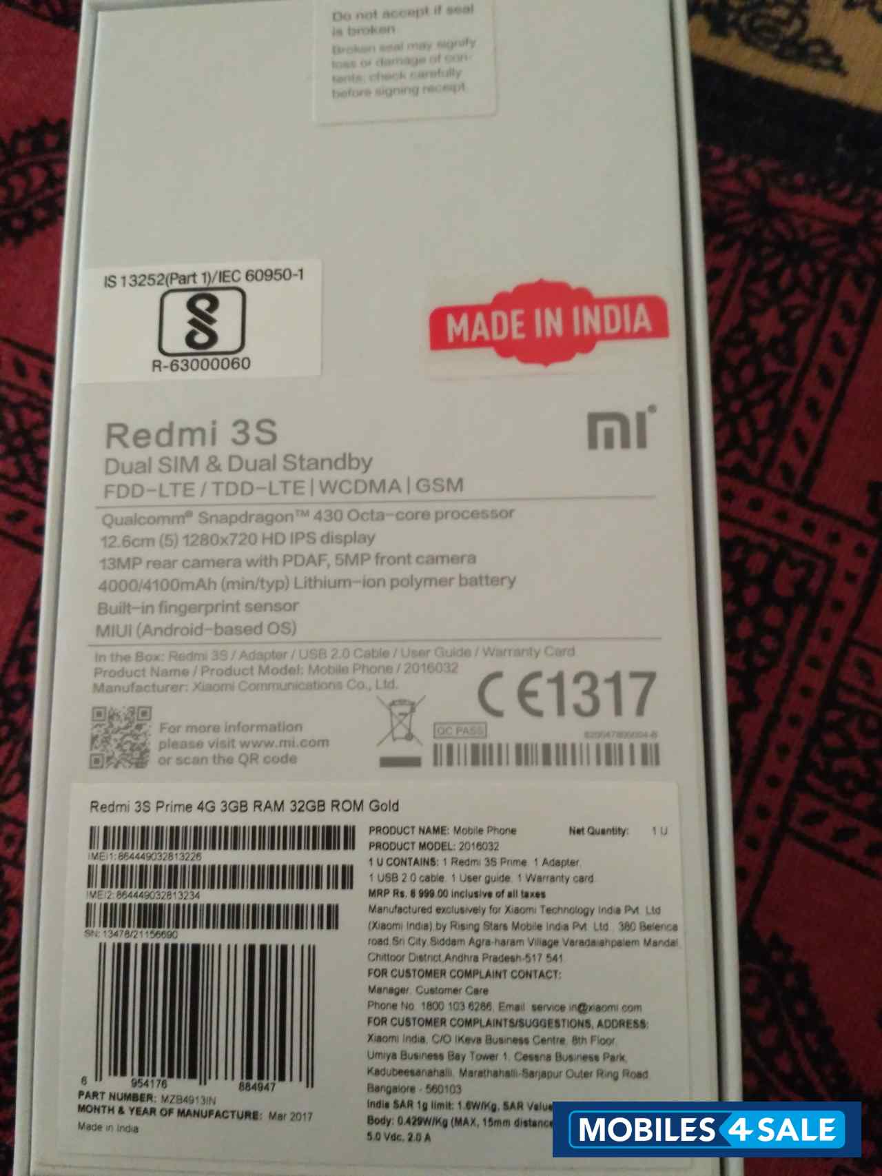 Xiaomi  Redmi 3s