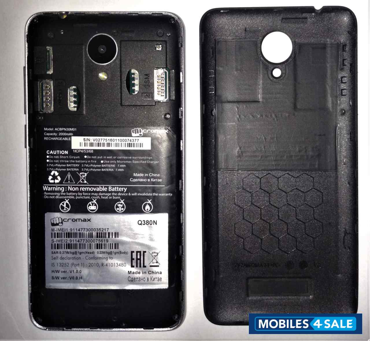 Micromax  Canvas spark Q380