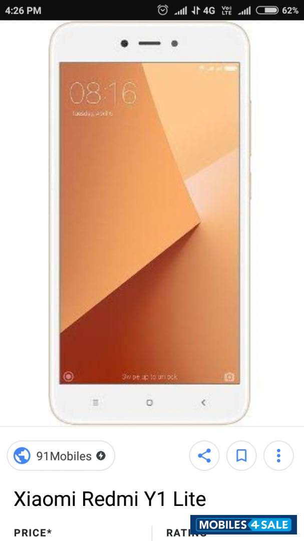 Golden Xiaomi  Mi y1 lite