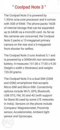 Coolpad Note 3