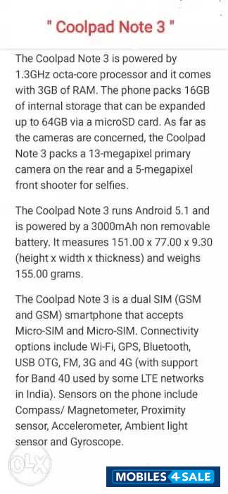 Coolpad Note 3 Coolpad Note 3