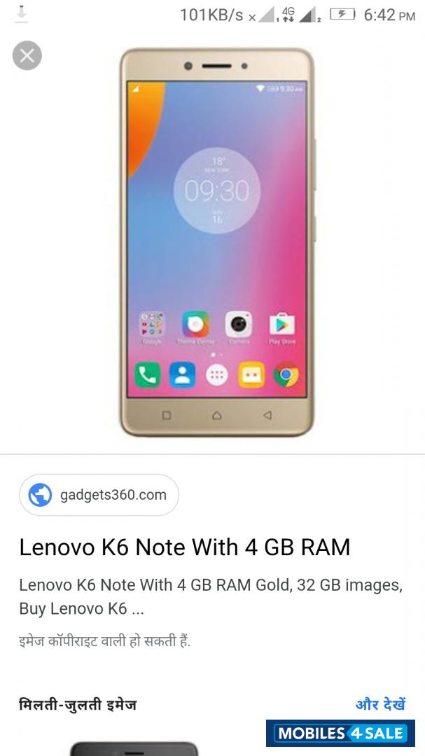 Lenovo  lenovo k6 note