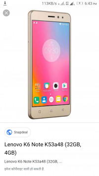 Lenovo  lenovo k6 note