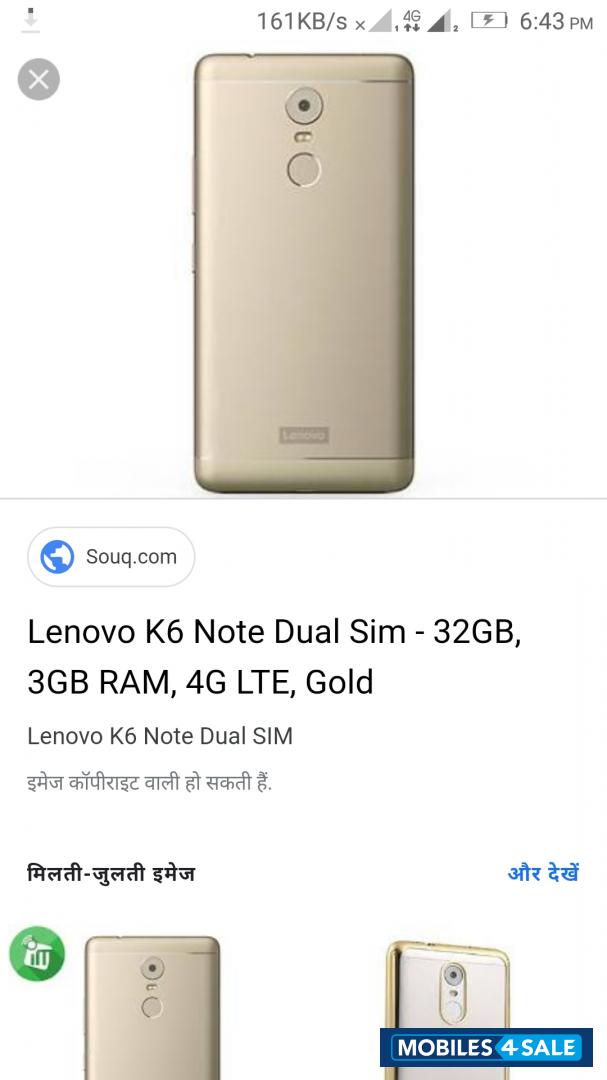 Lenovo  lenovo k6 note