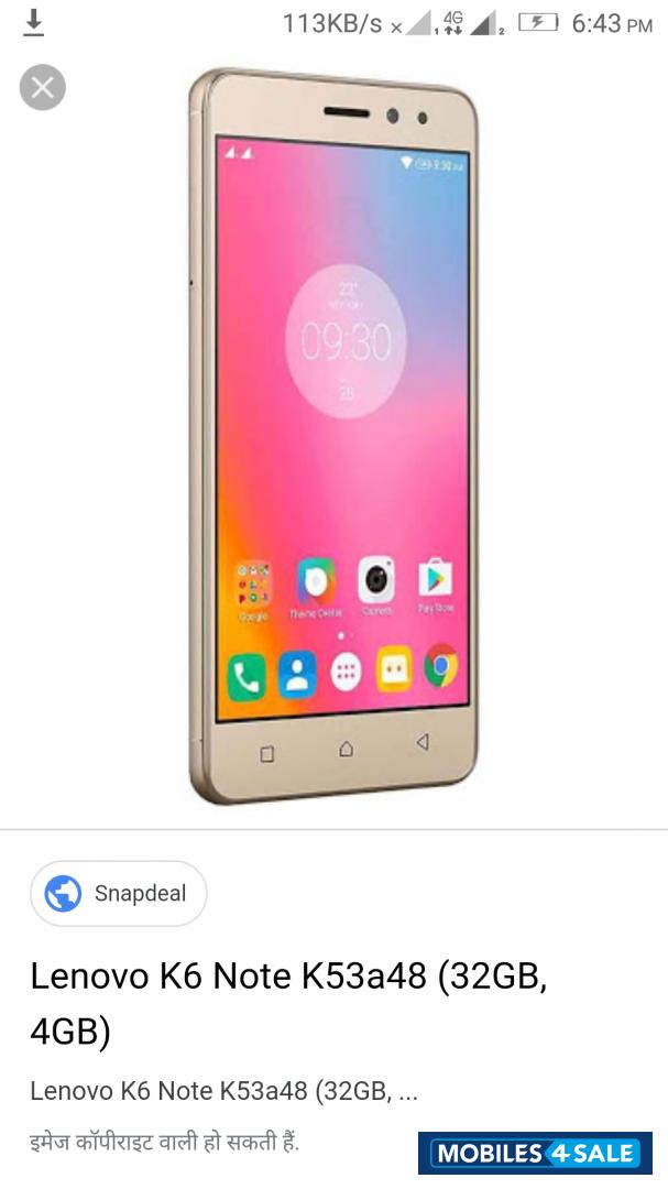 Lenovo  lenovo k6 note