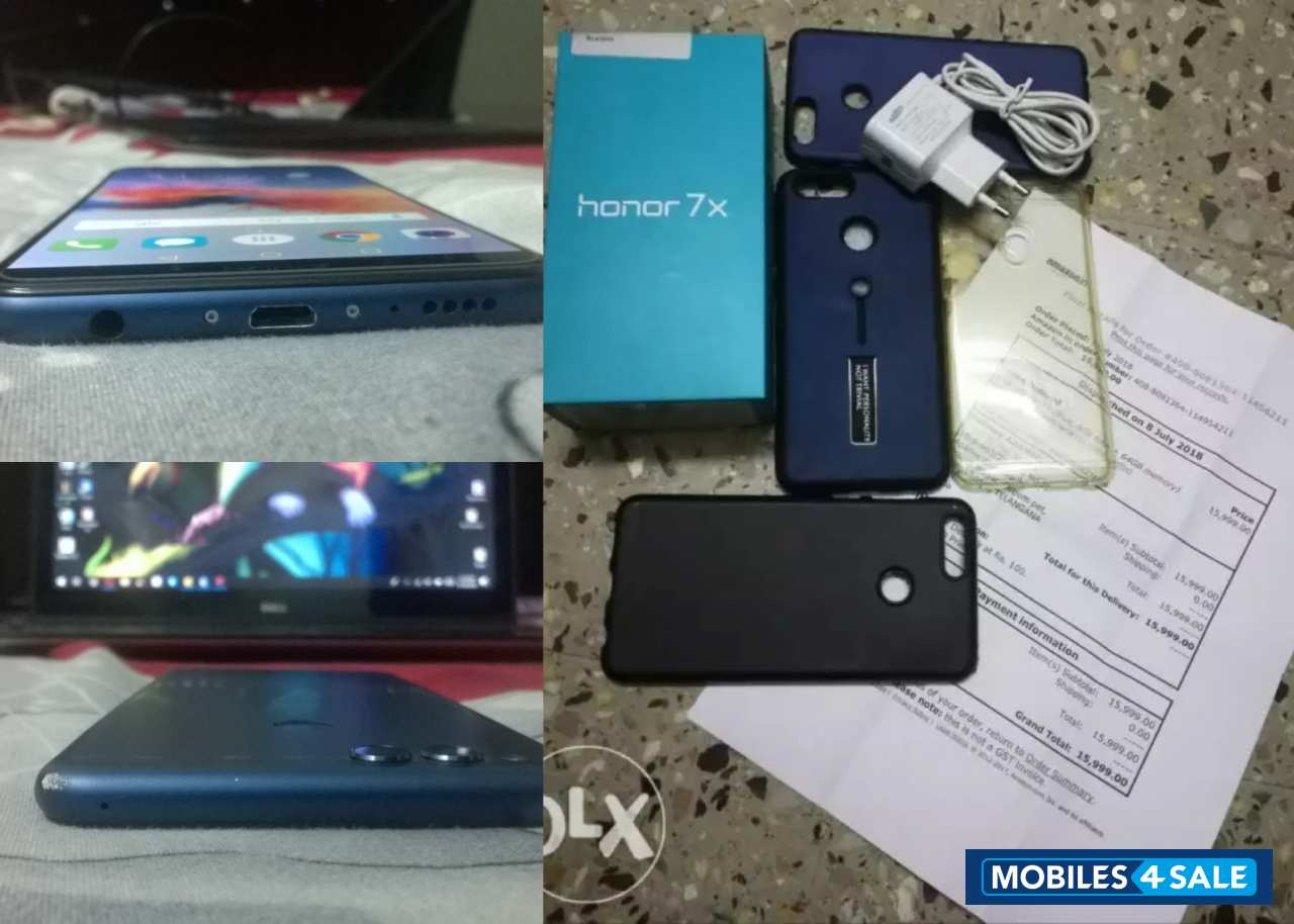 Blue Huawei Honor7X