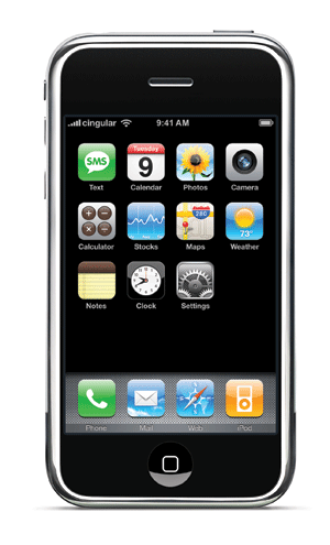 Black/silver Apple iPhone
