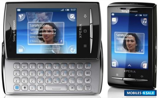 Black Sony Ericsson Xperia x10 mini pro