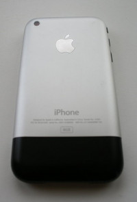 Metal-black Apple iPhone