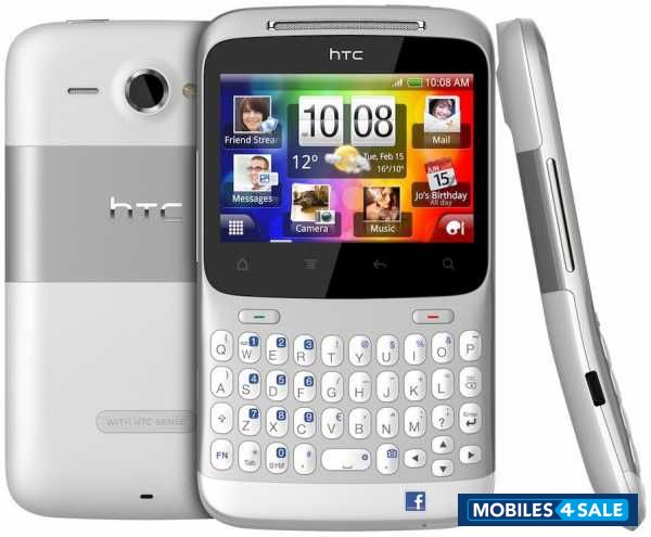 White HTC  Chacha