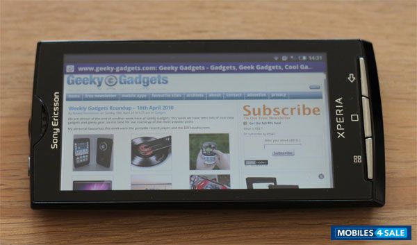 Black Sony Ericsson Xperia X10