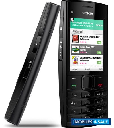 Black Nokia X-series x2-02