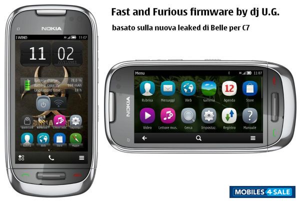 Metallic Silver Nokia C7