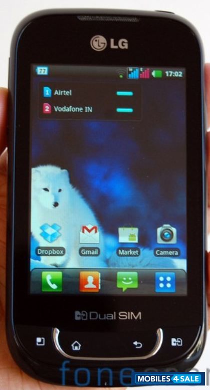 Black LG Optimus Net Dual