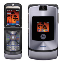 Shiney grey Motorola MOTORAZR V3i