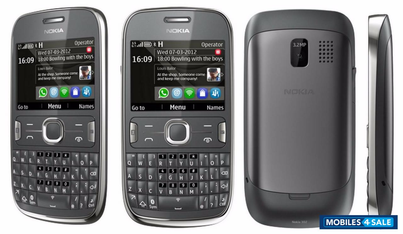 Dark Grey With Silver Nokia Asha 302