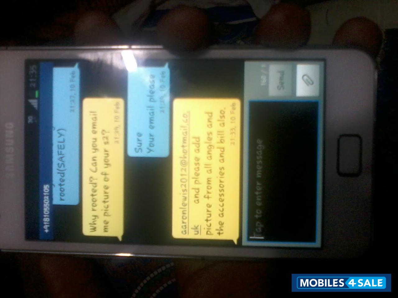 White Samsung Galaxy S2 I9100G