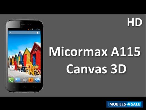 Black Micromax Canvas 3D A115