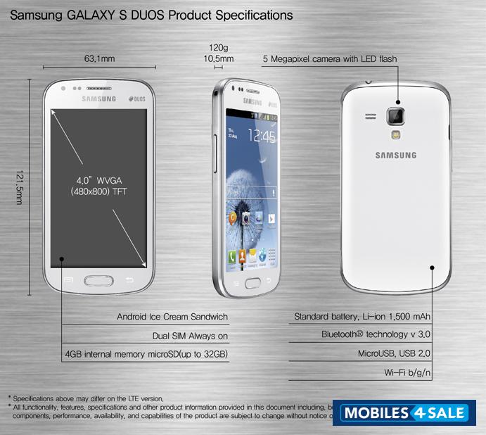 White Samsung Galaxy S Duos