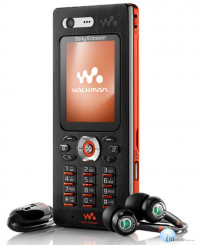 black with orange Sony Ericsson W880