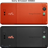 black with orange Sony Ericsson W880