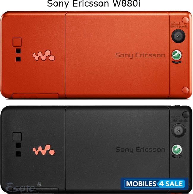 black with orange Sony Ericsson W880