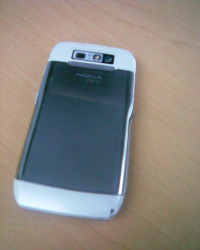 white and steel Nokia E70