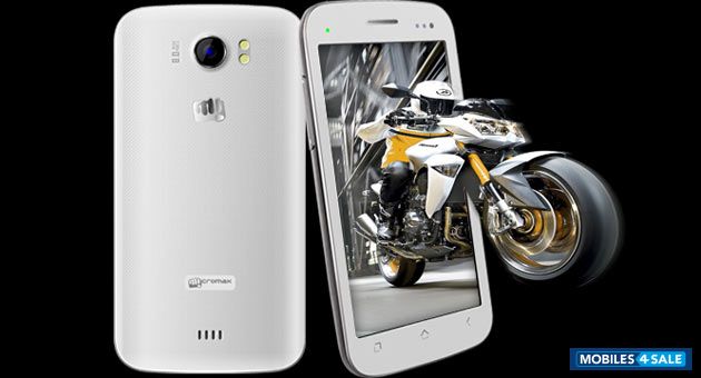 White Micromax Canvas 2 Plus A110Q