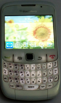White BlackBerry Curve 8520