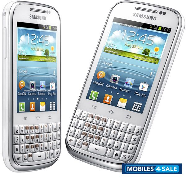 White Samsung Galaxy Chat