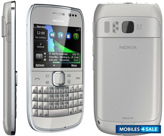 Silver White Nokia E6 Touch n Type