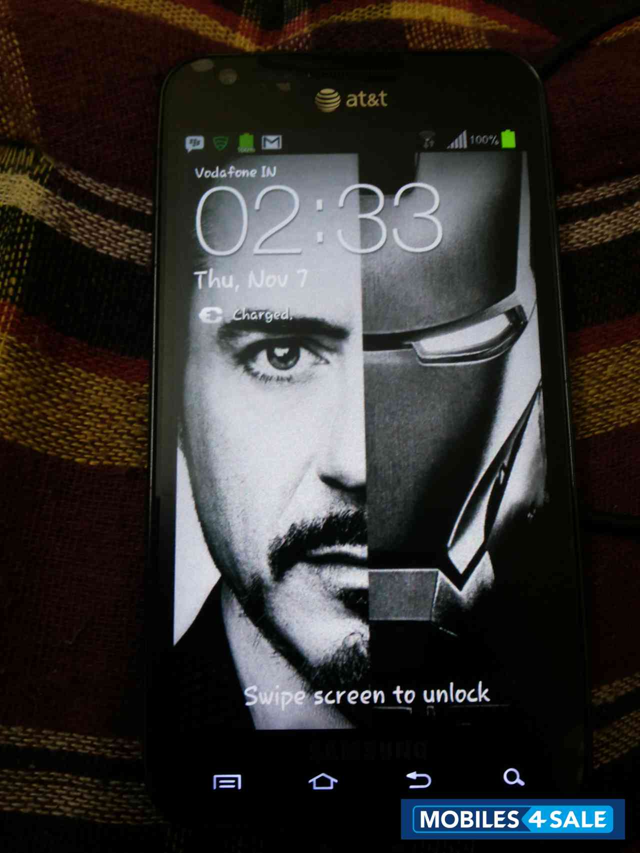 Black Samsung Galaxy S2 Skyrocket