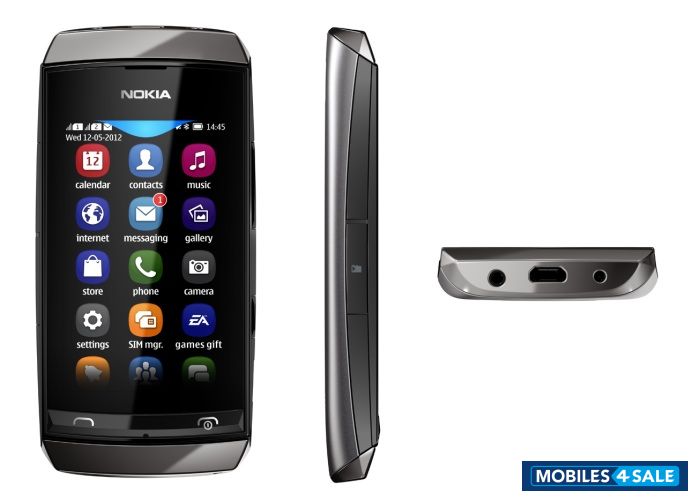 Metallic Gray Nokia Asha 305