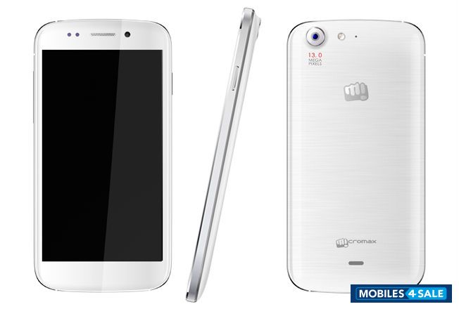 White Micromax Canvas 4 A210
