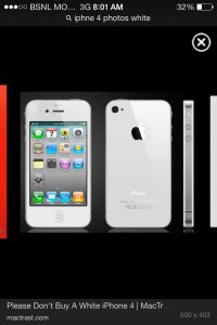 White i-mobile  iphne 4 8gp