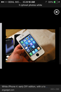White i-mobile  iphne 4 8gp