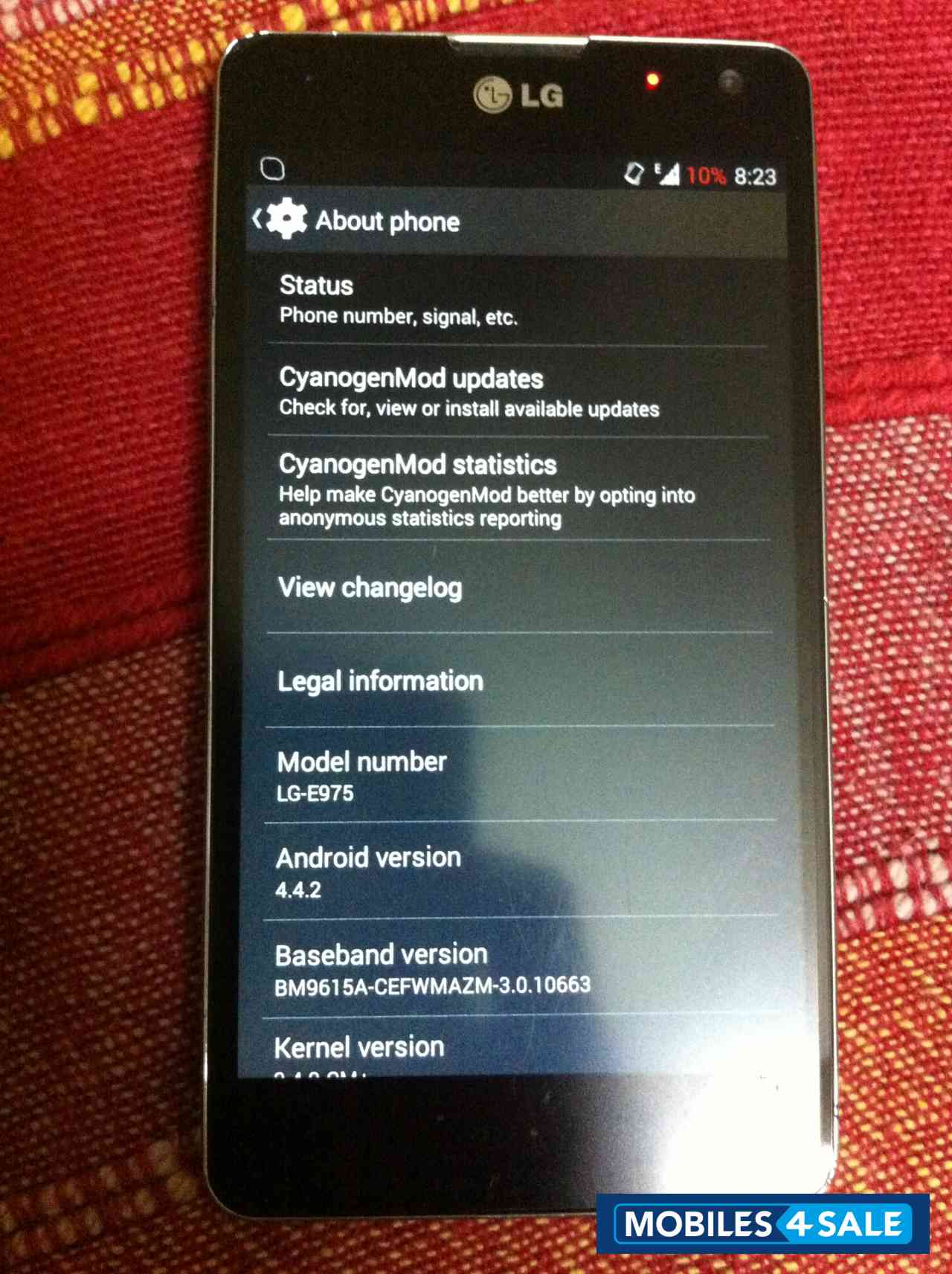 Blue LG Optimus G