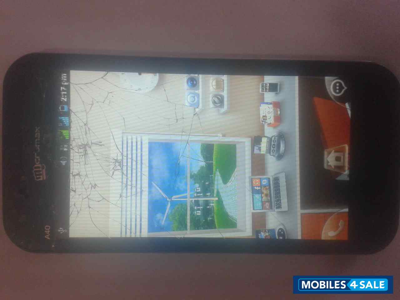 Back Steel Matilic Micromax A40 Bolt