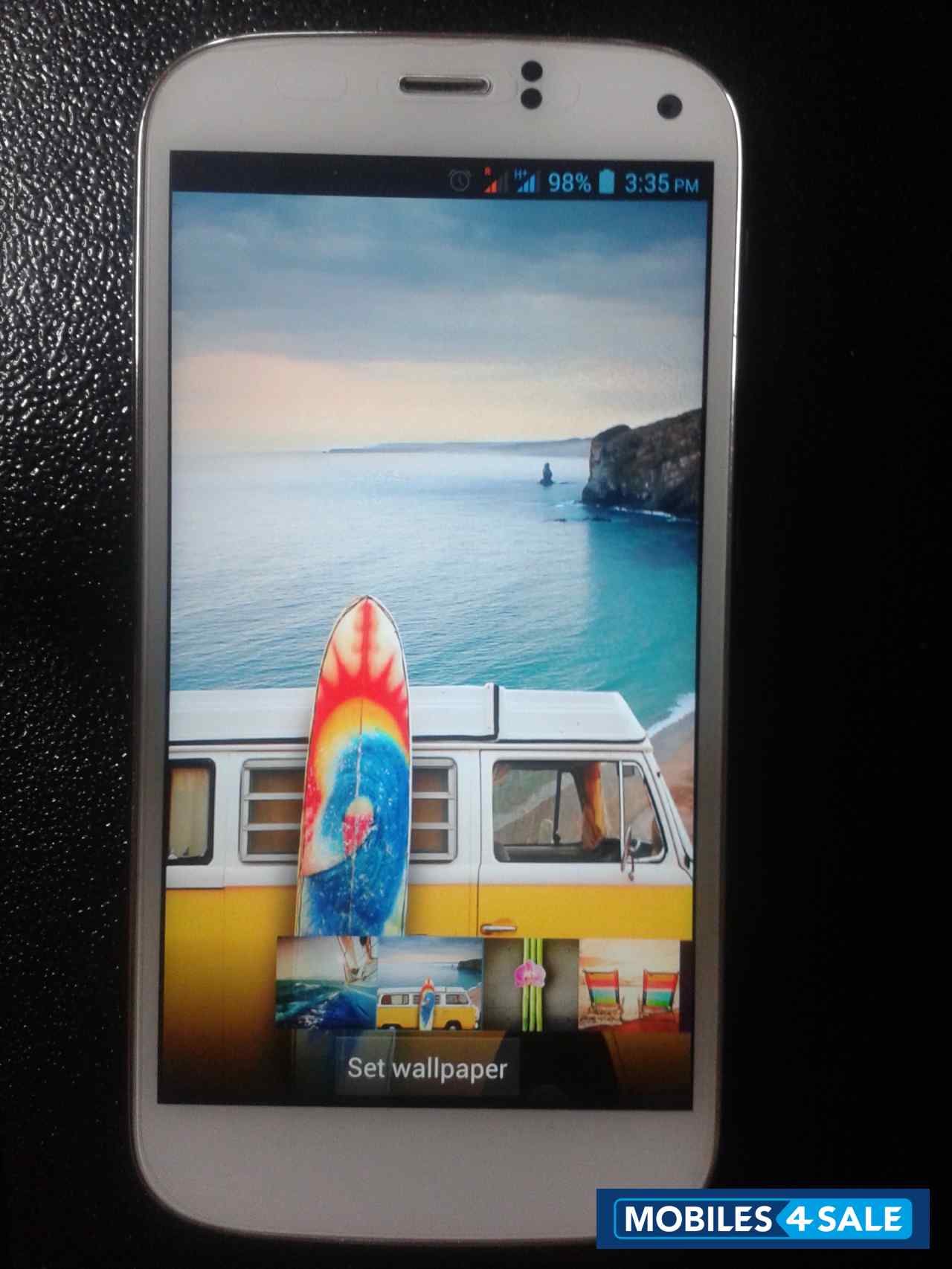 White Micromax Canvas Turbo A250