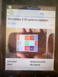 Black Micromax A52