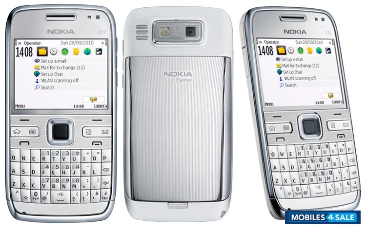 Silver White Nokia E72