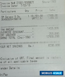 White Samsung Galaxy S Duos