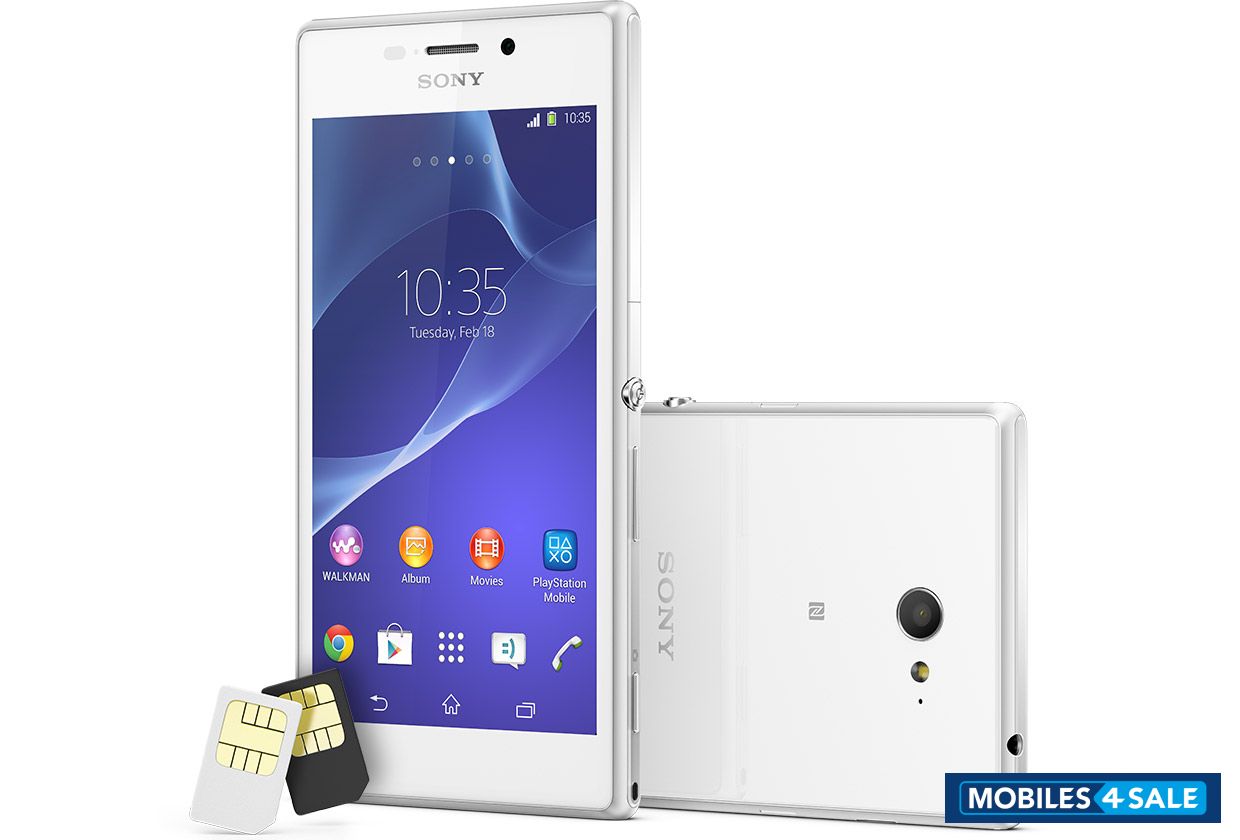 White Sony Xperia M2 Dual
