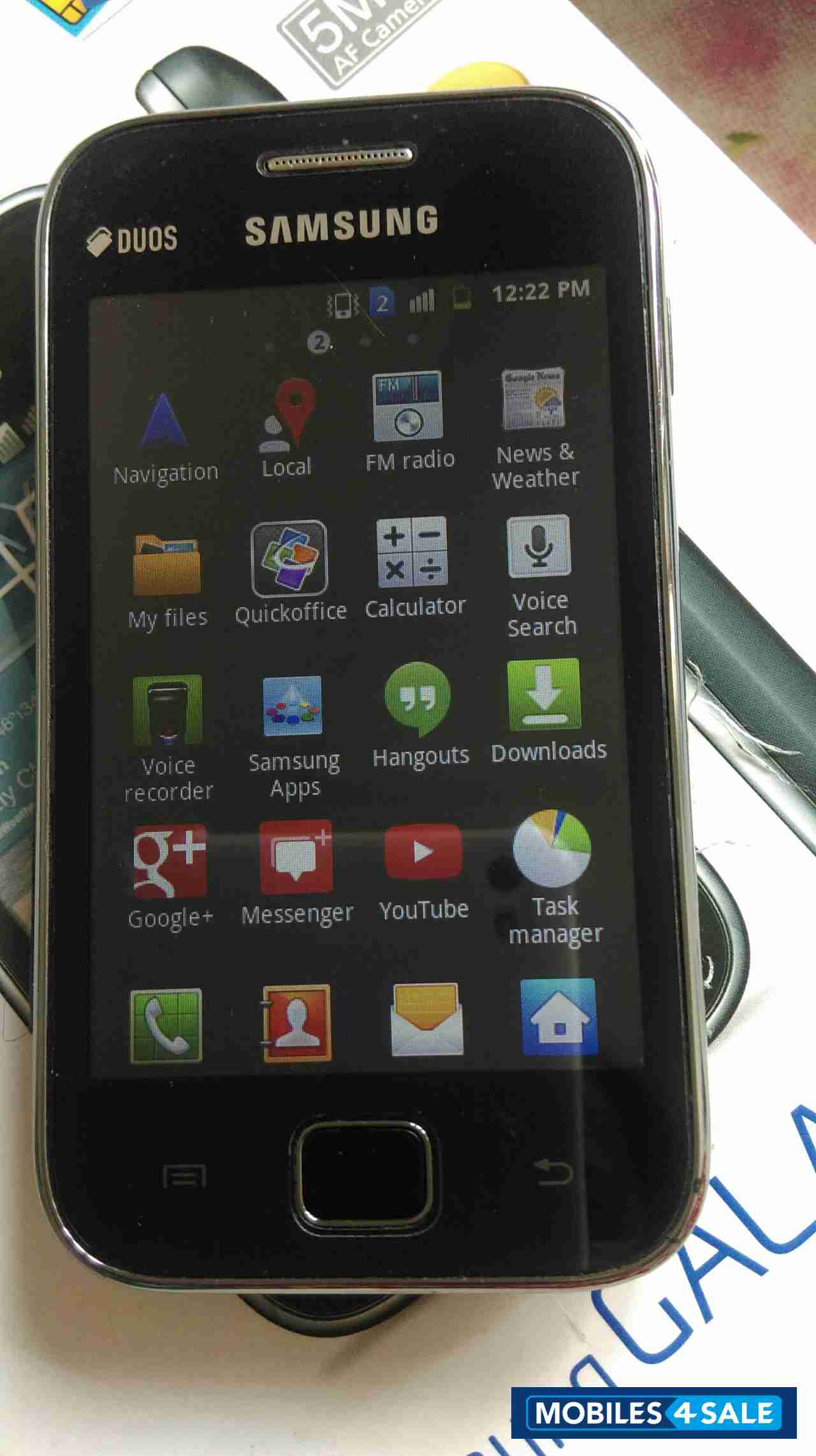 Black Samsung Galaxy Ace Duos