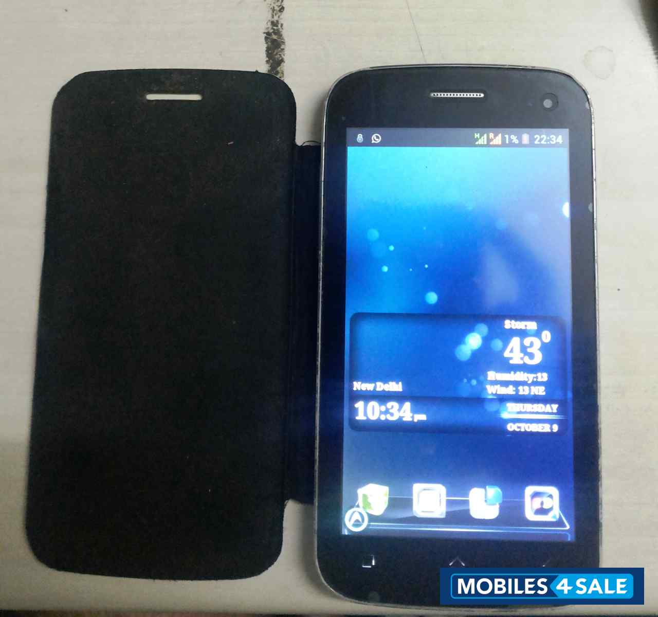 Black Micromax Canvas 2 A110