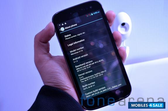 Black Micromax Canvas HD A116