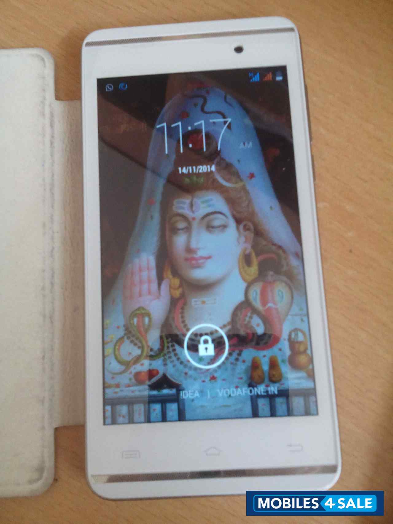 White Silver Micromax Canvas Fire A104