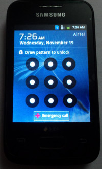 Black Samsung Galaxy Y Duos S6102